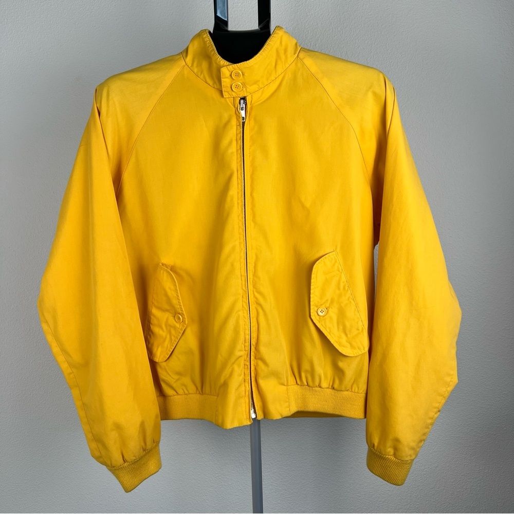 Vtg 80/90s Brittania Westwind Yellow Bomber Jacket Unisex M Retro Minimalist